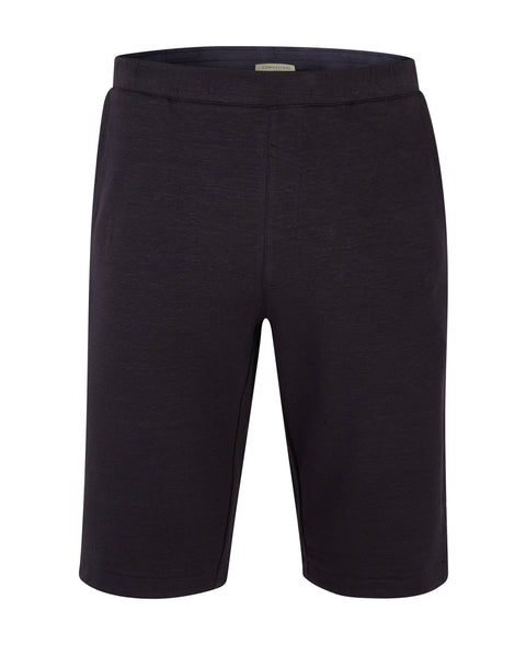 Tailored Super Soft Linen & Cotton Track Shorts Navy