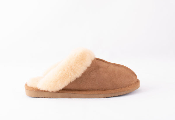 Sheepskin Slippers - Jessica In Chestnut Size 42 - Uk 8