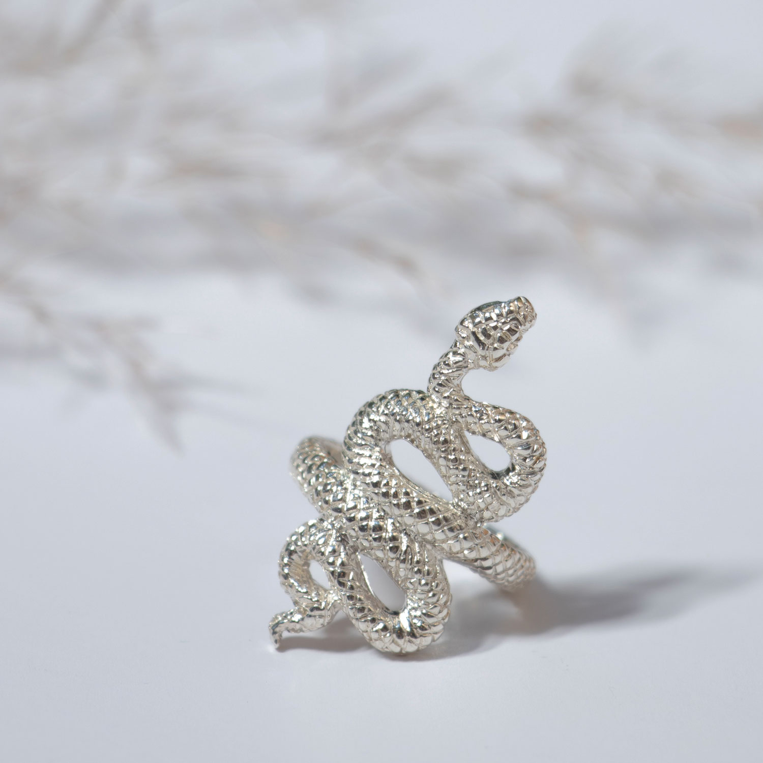 Kundalini Snake Silver Ring