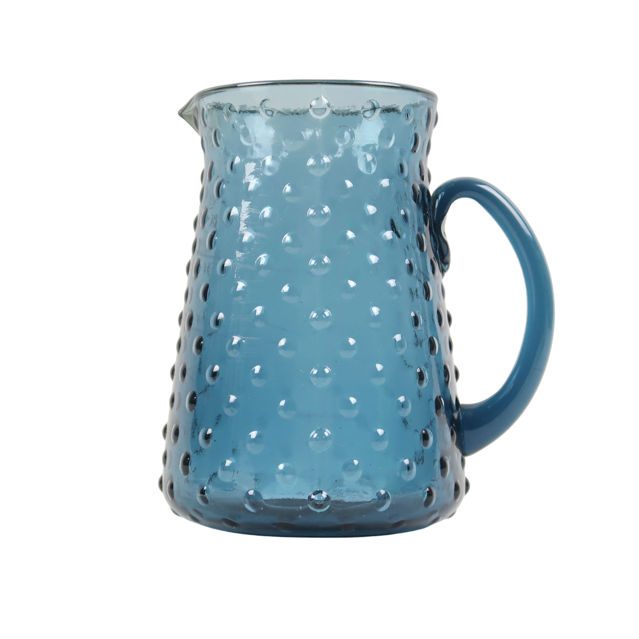 Terrace and Garden Ink Hobnail Glass Jug