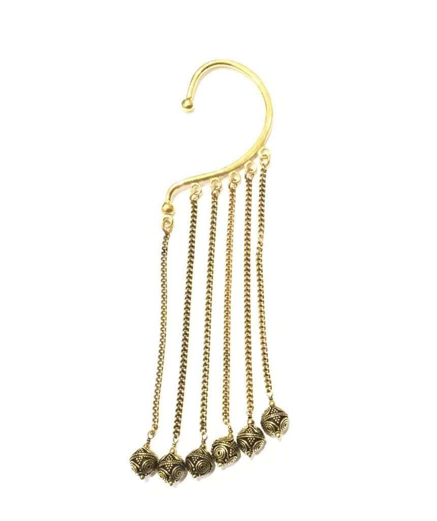 Urbiana Drop Link Chain Statement Earcuff