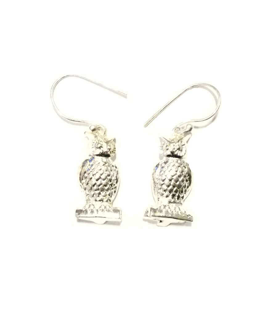 Urbiana Silver Owl Earrings