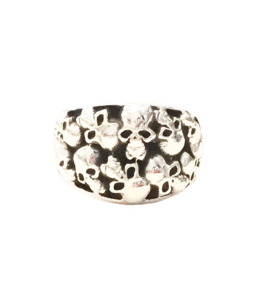 Urbiana Premium Sterling Silver Chunky Skull Ring