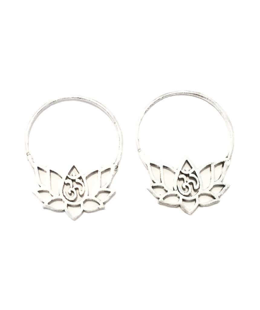 Urbiana Om Lotus Flower Earrings