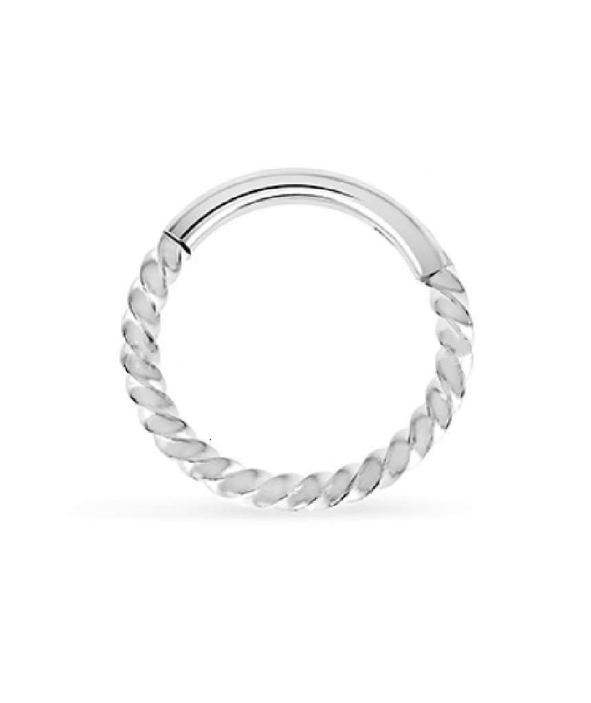 Surgical Steel Braided Hinged Septum Ring