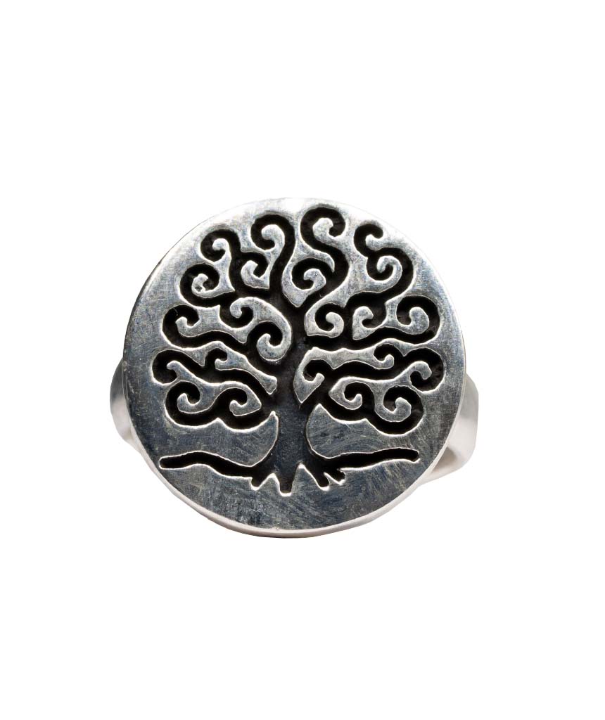 Urbiana Premium Silver Tree Of Life Ring