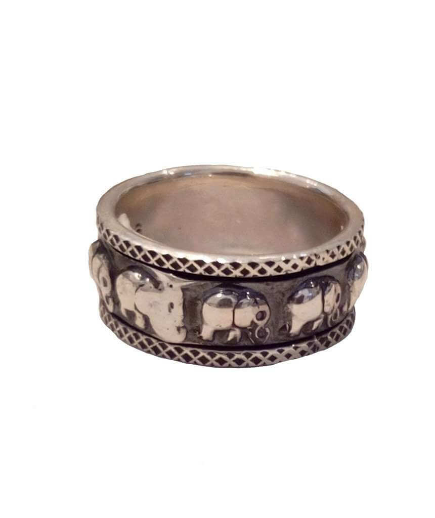 Urbiana Premium Sterling Silver Elephant Ring