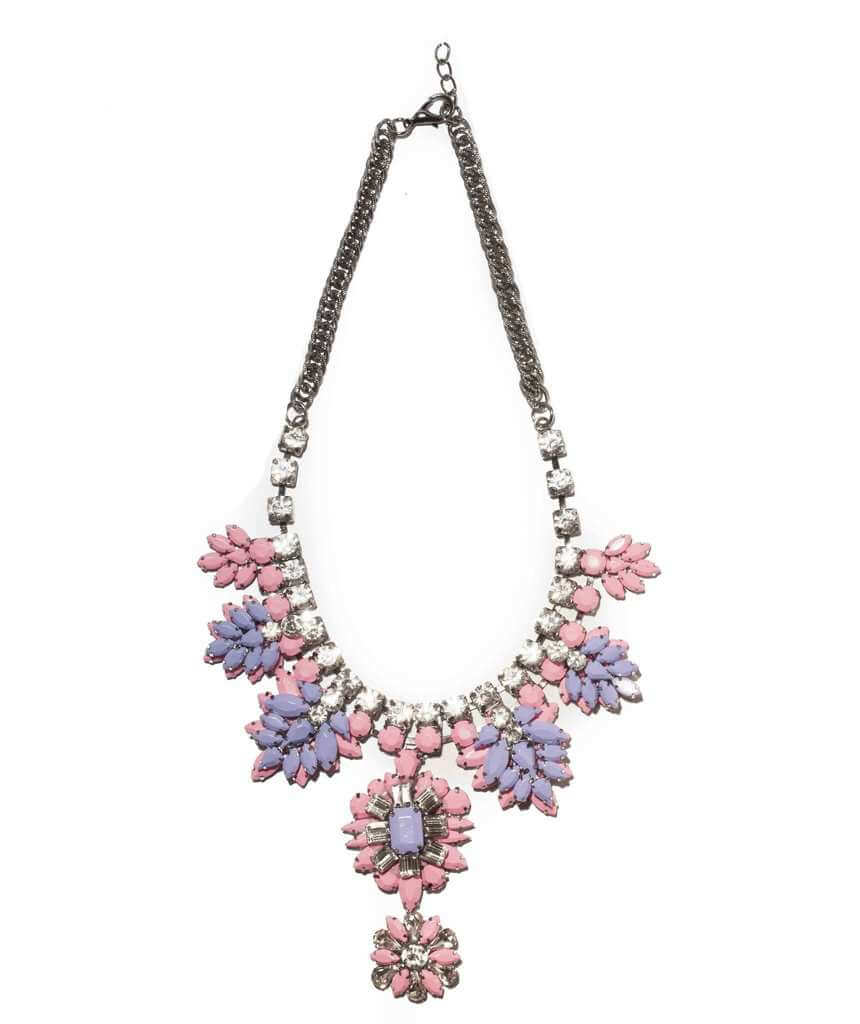 Urbiana Statement Floral Bib Necklace