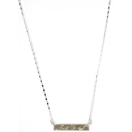 Lark London Grey & Silver Shape Necklace
