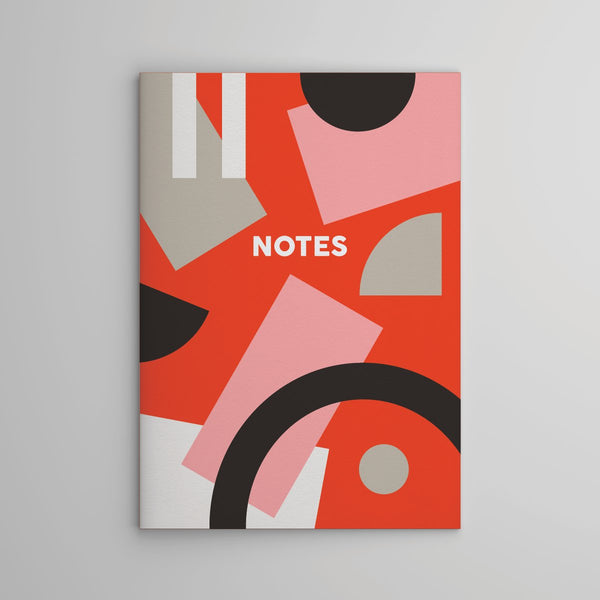 graphic  factory Red Geometric Retro Notebook