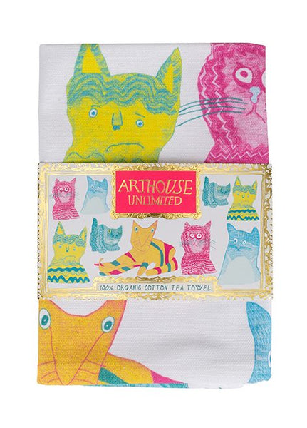 ARTHOUSE Unlimited Miaow For Now Tea Towel