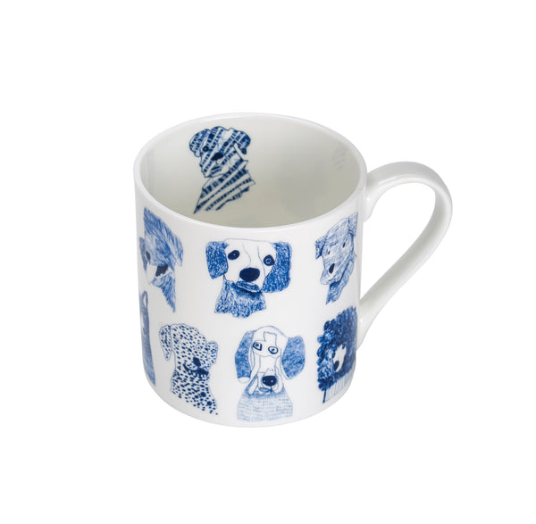 ARTHOUSE Unlimited Blue Dogs Fine Bone China Mug