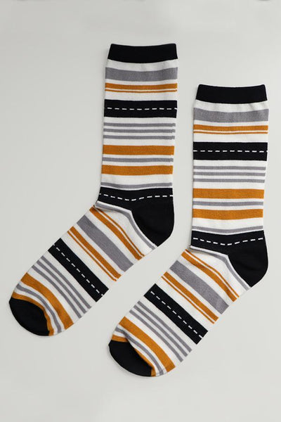 Black Stripe Mens Bamboo Socks