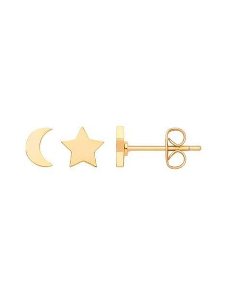 Estella Bartlett  Mixed Moon and Star Earrings - Gold Plated