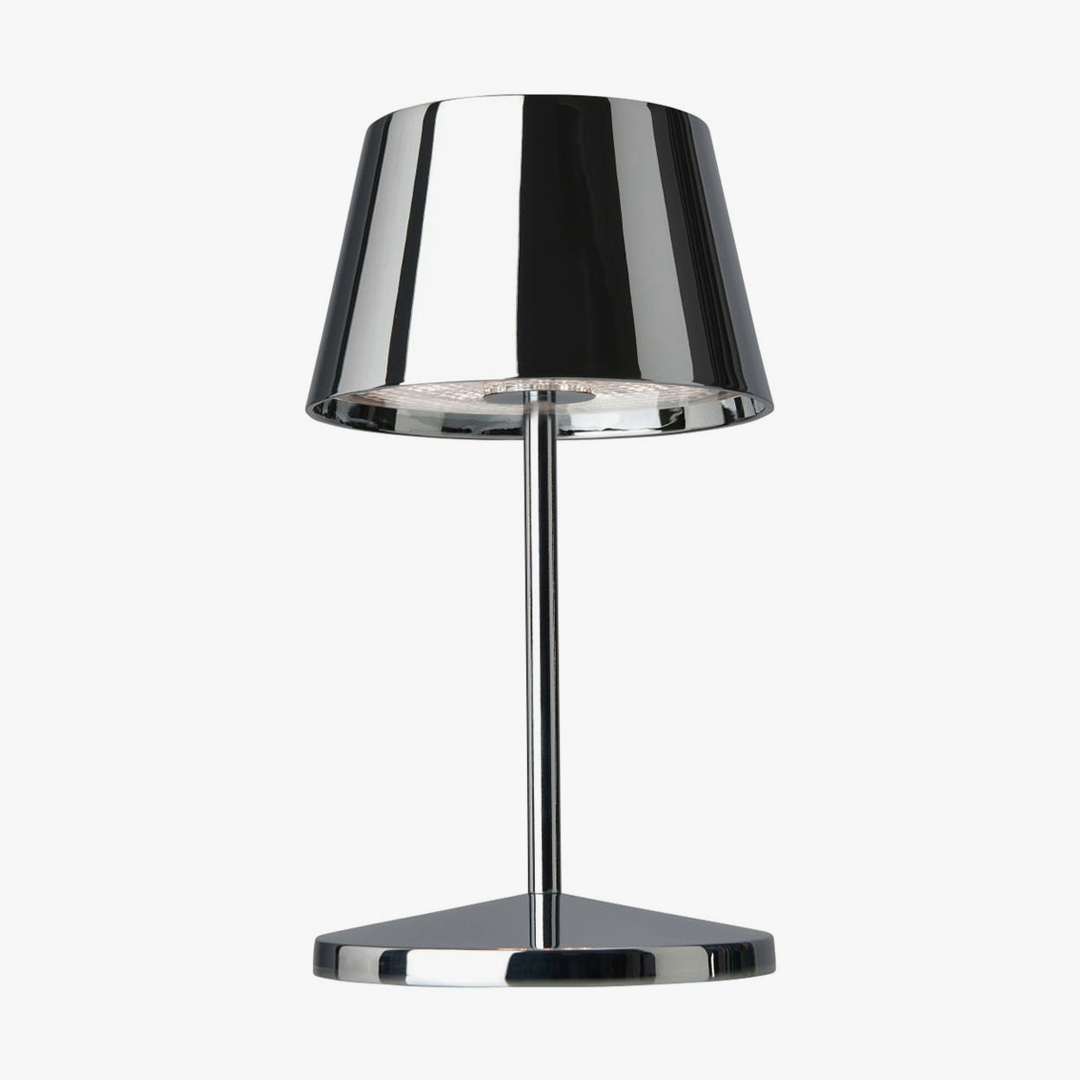 Villeroy & Boch Table Lamp Seoul 2.0 LED with Battery and Charging Station - Chrome