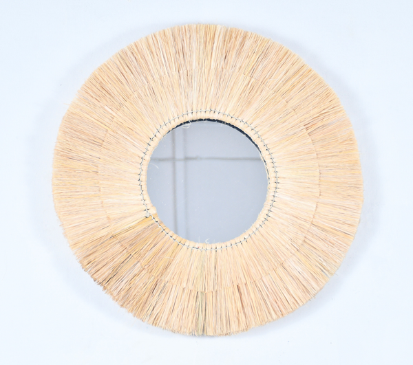 Grass Wall Mirror - Tiered Natural