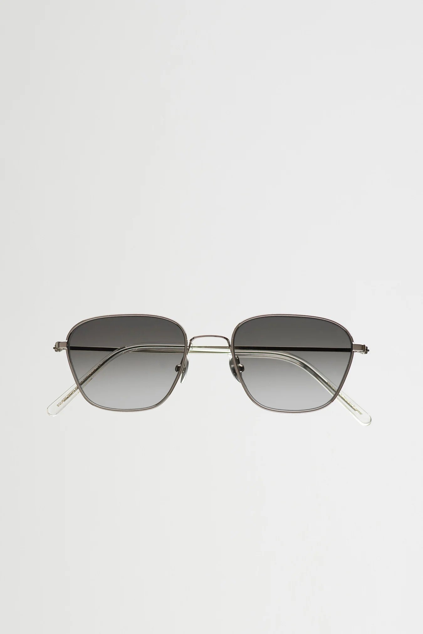 Monokel Eyewear Otis Silver - Grey Gradient Lens Sunglasses 