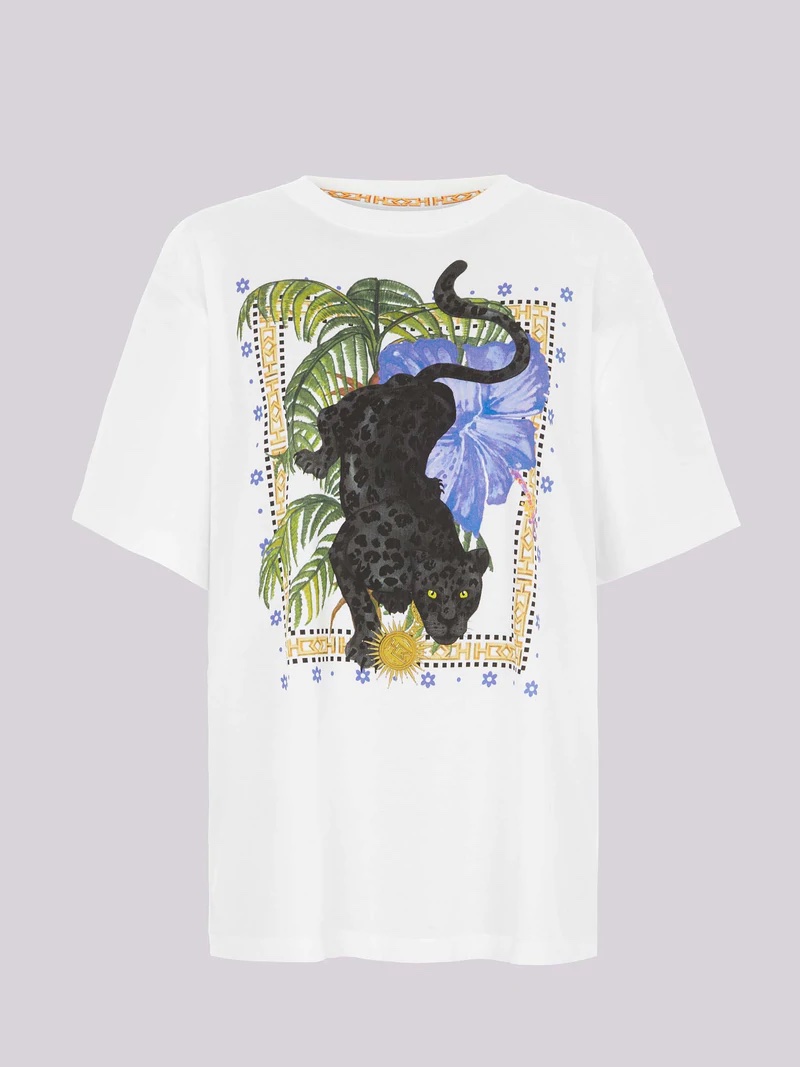 Hayley Menzies Prowling Panther T-Shirt White