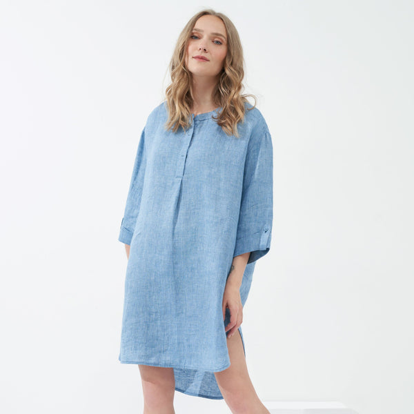 Ragne Tunic Dress - Mixed Turquoise