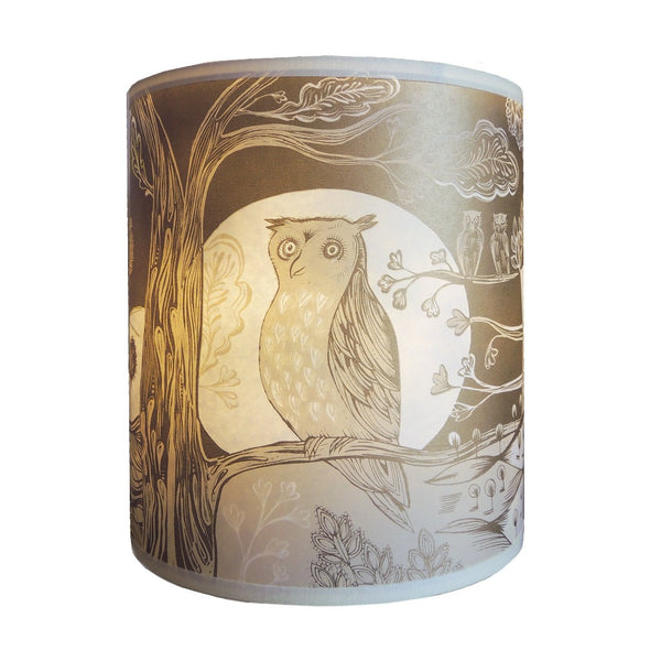 Small Gold Owl Lamp Shade