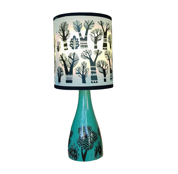 Turquoise & Black Linden Lamp Base