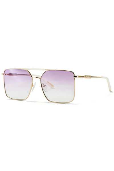 Almost Famous Sunglasses - Classic Gold / Purple Lens