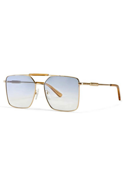 Almost Famous Sunglasses - Classic Gold / Baby Blue Ombre Lens