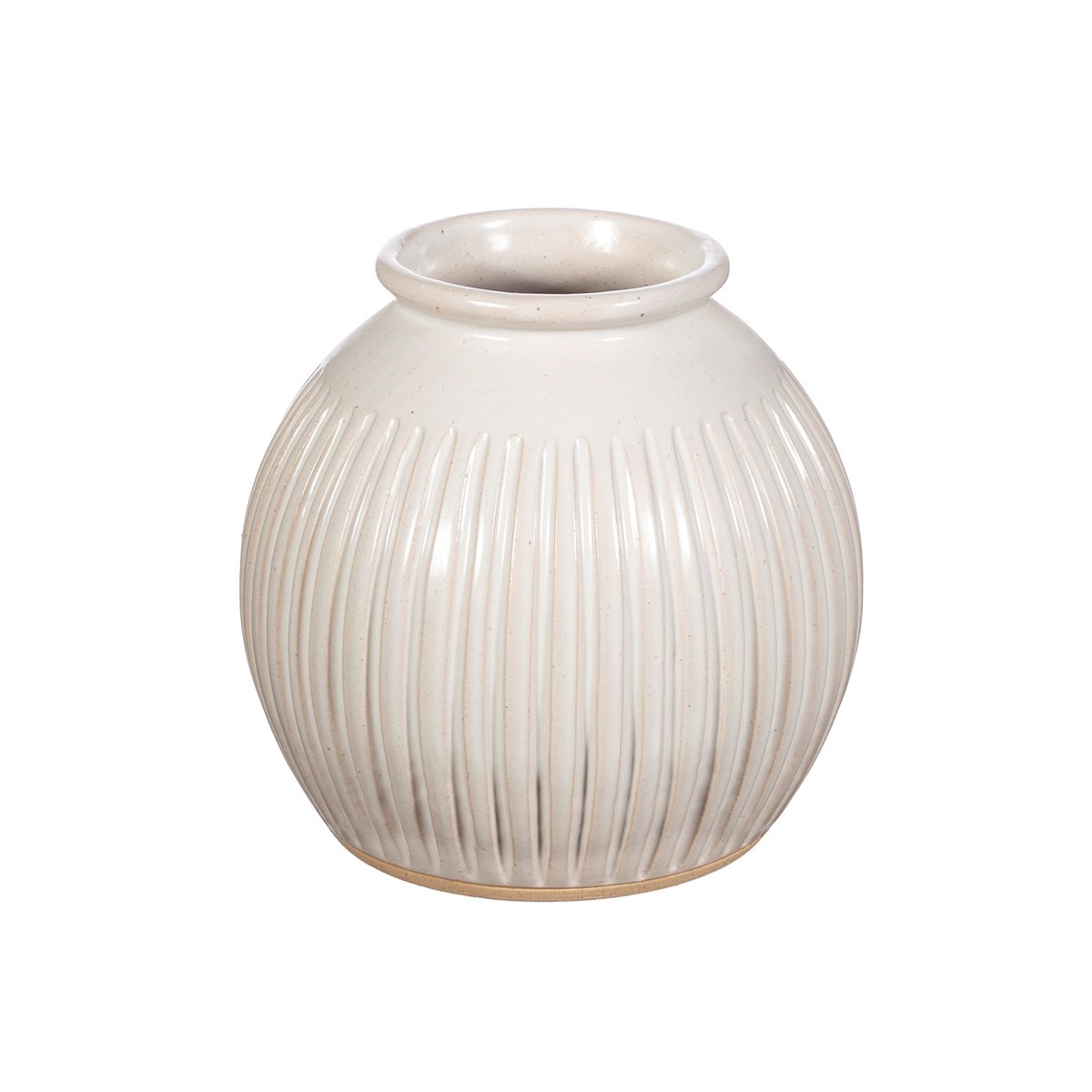 Sass & Belle  Large White Grooved Vase