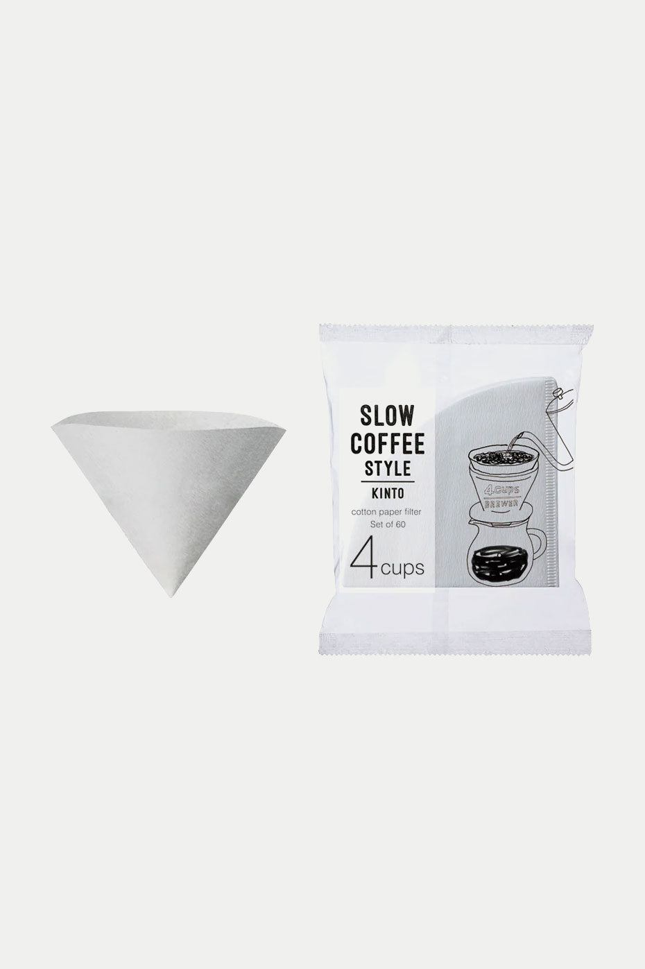 Clear Scs-04-cp-60 Cotton Paper Filter 4 Cups