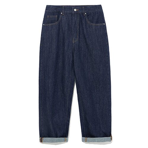 Partimento Wide Tapered Denim Pants in Indigo