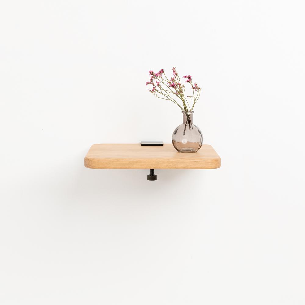 Solid Oakwood Bedside Shelf 32x27cm