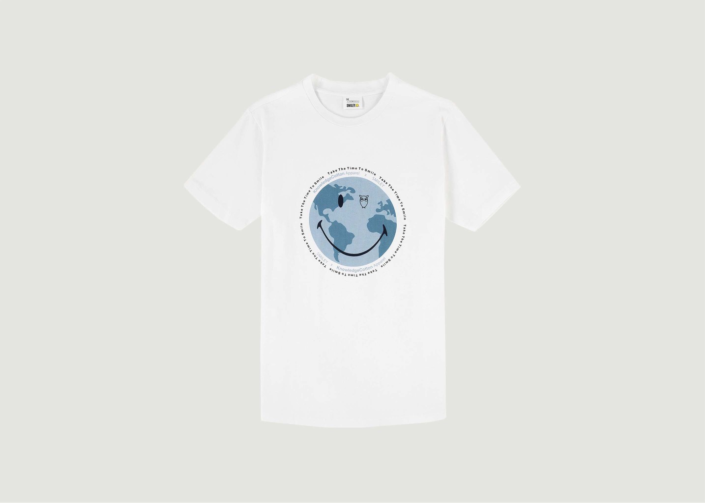 Knowledge Cotton Apparel  Smiley Earth T-shirt