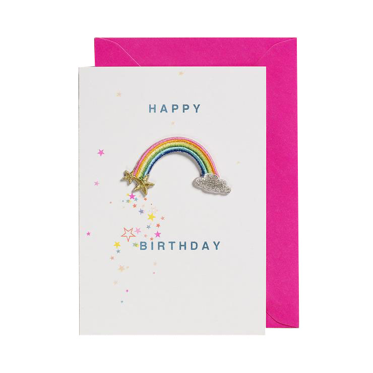 Petra Boase Happy Birthday Rainbow Patch Card
