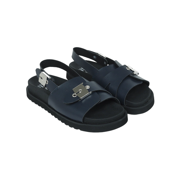 Surface Project Sigrid Vegan Leather Navy Sandals Recycled