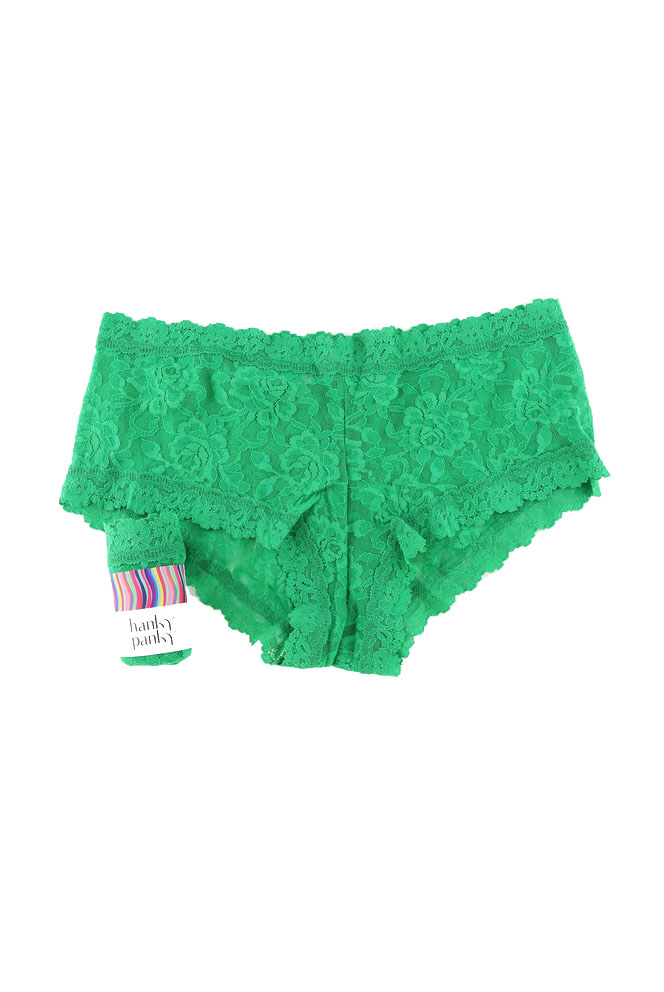 Signature Lace Boyshort - Grassland Green