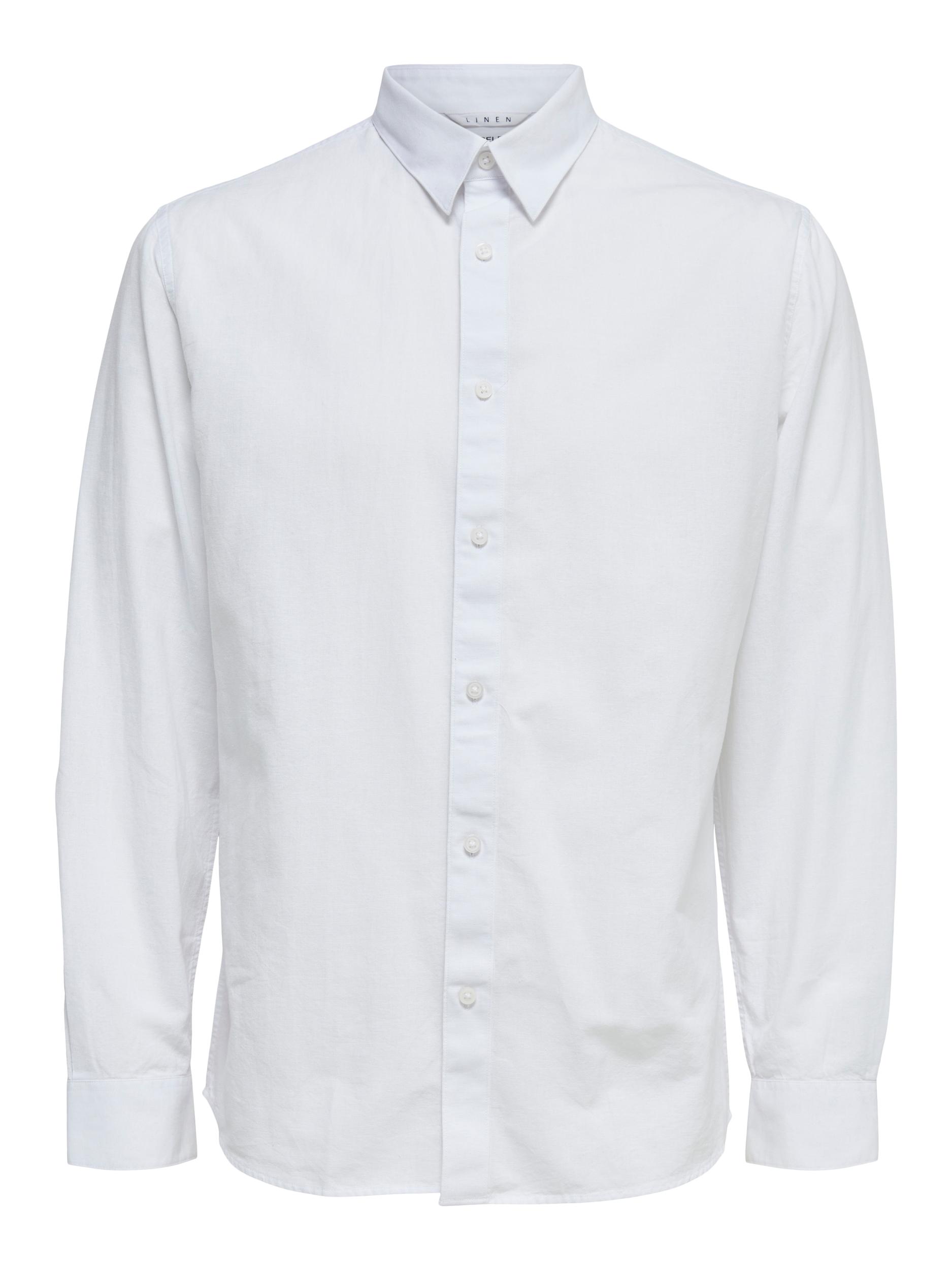 Selected Homme Reg New Linen Shirt - White 