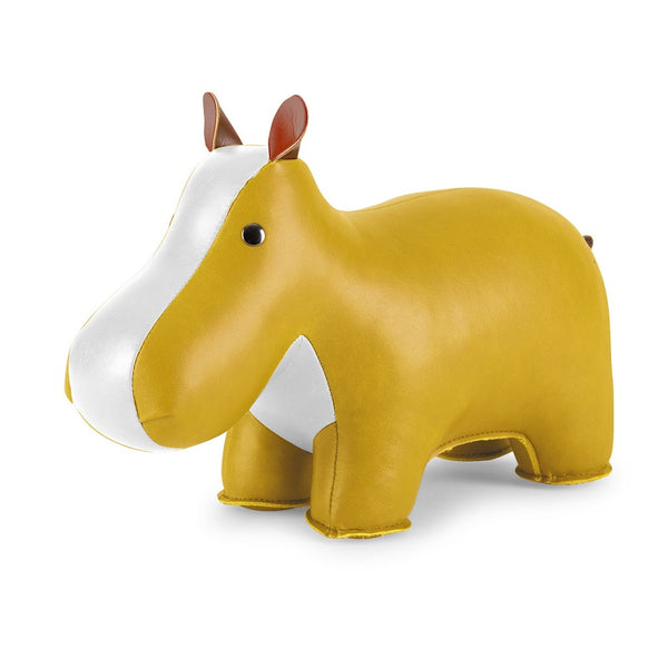 Zuny Hippo Bookend Ochre Yellow