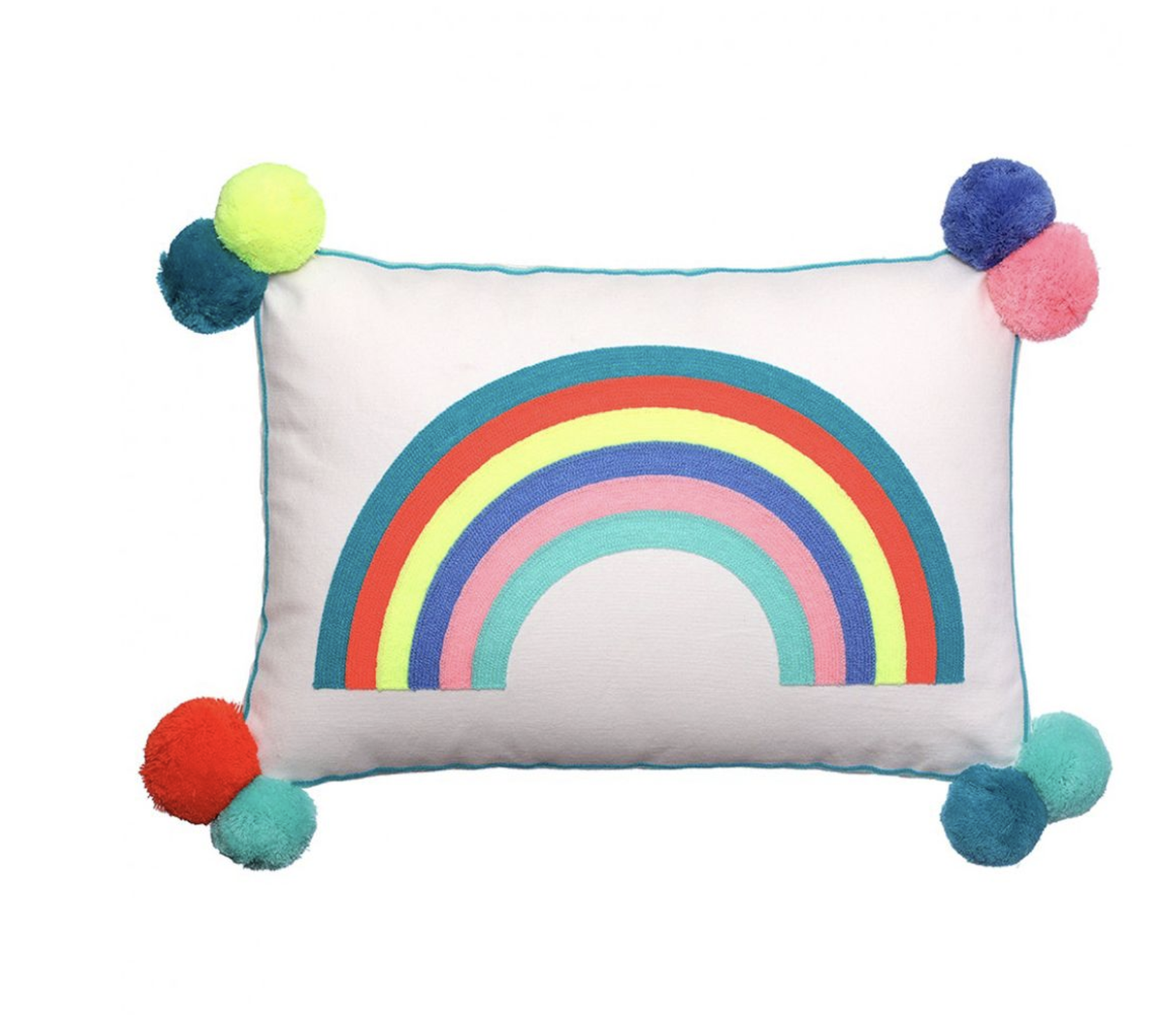 Bombay Duck Embroidered Rainbow Cushion