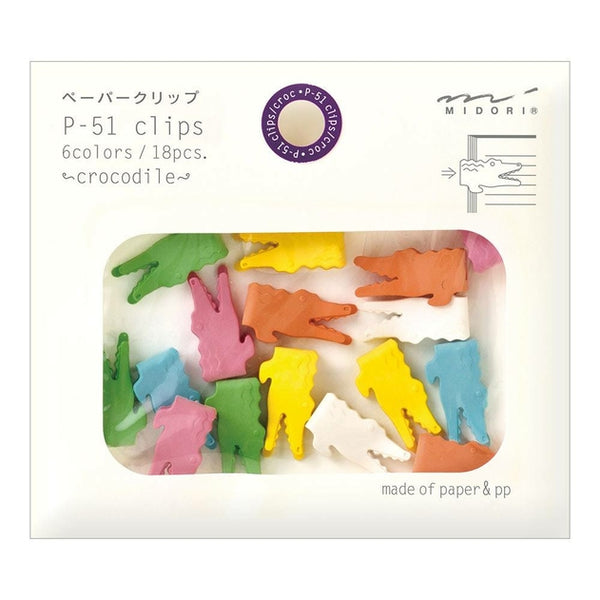 P-51 Multi-coloured Crocodile Paper Clips