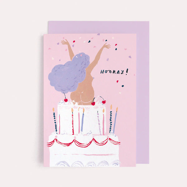 Hooray Birthday Cake Card