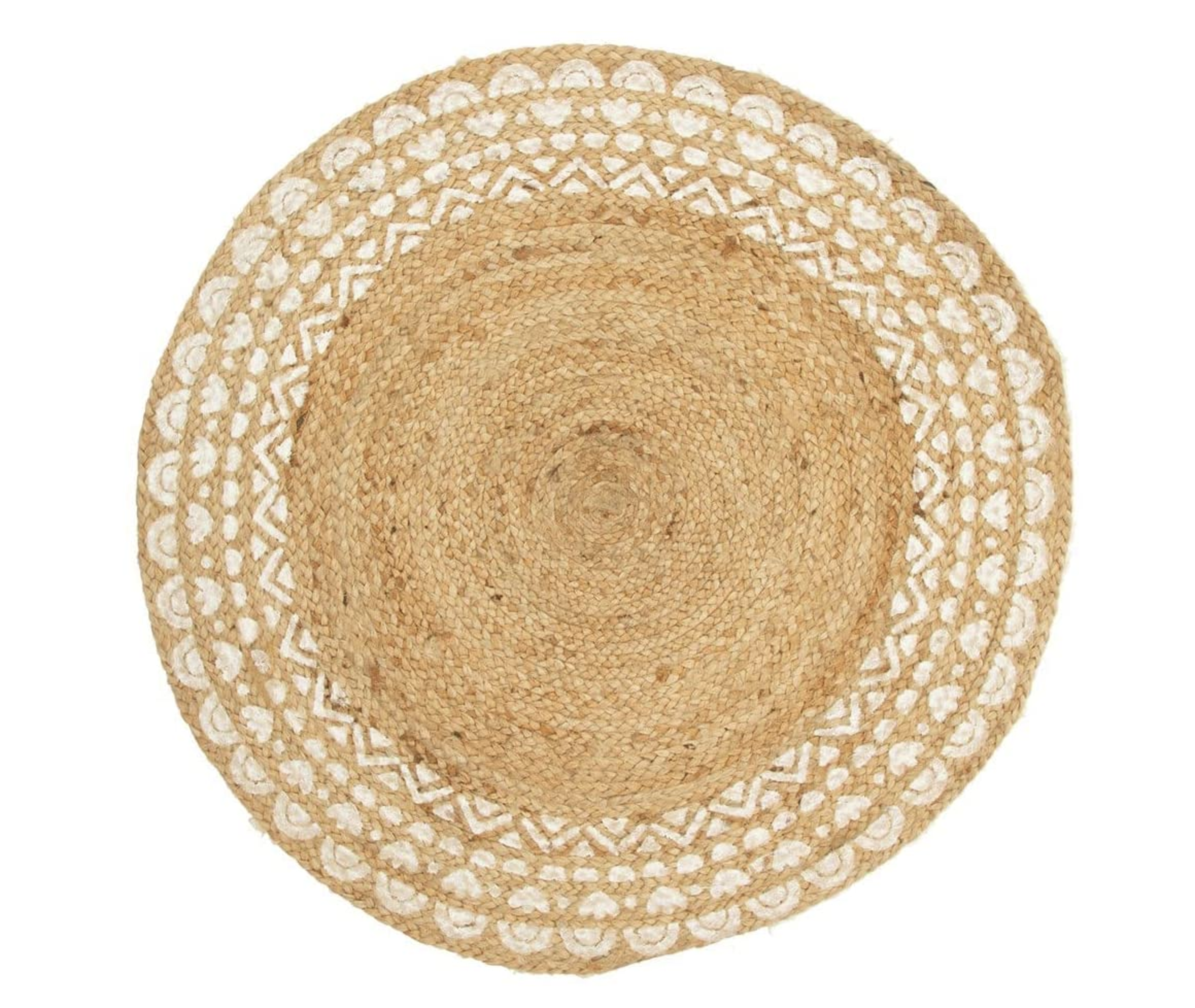 Sass & Belle  Round Jute Painted Rug