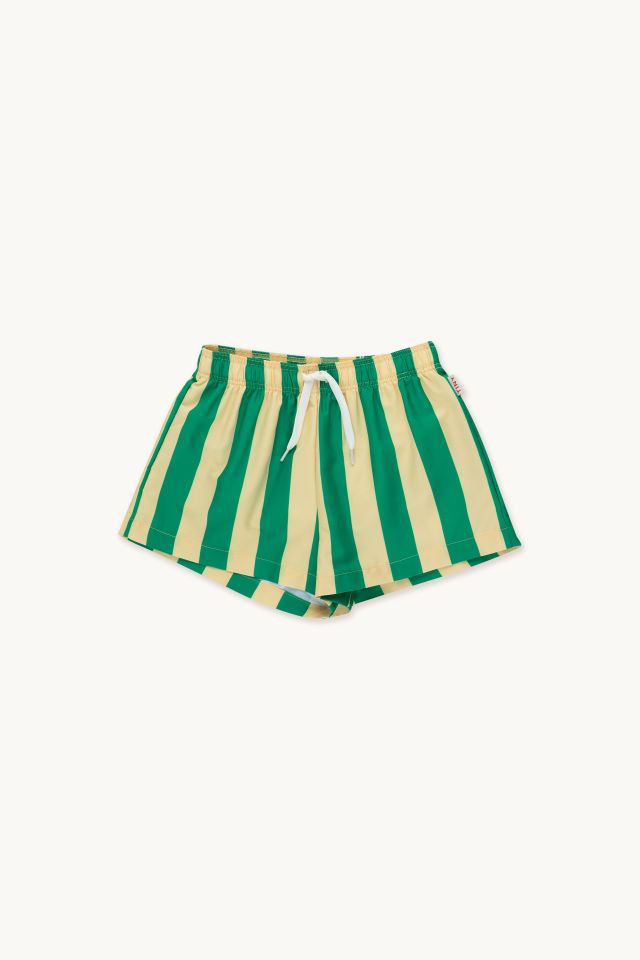 Tinycottons Verde Suave Y Amarillo Pantalón De Baño Big Stripes