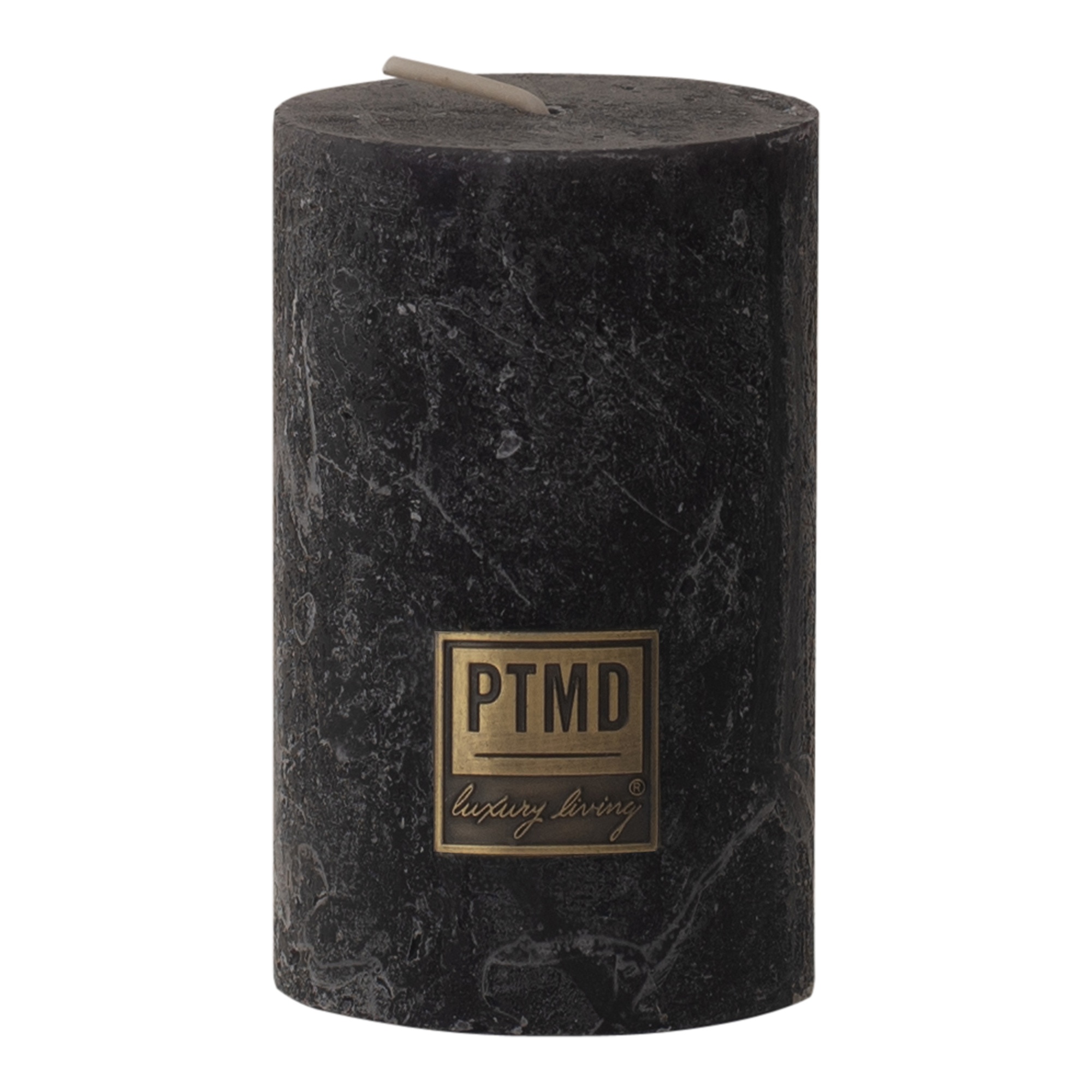 PTMD Rustic Charcoal Black Pillar Candle