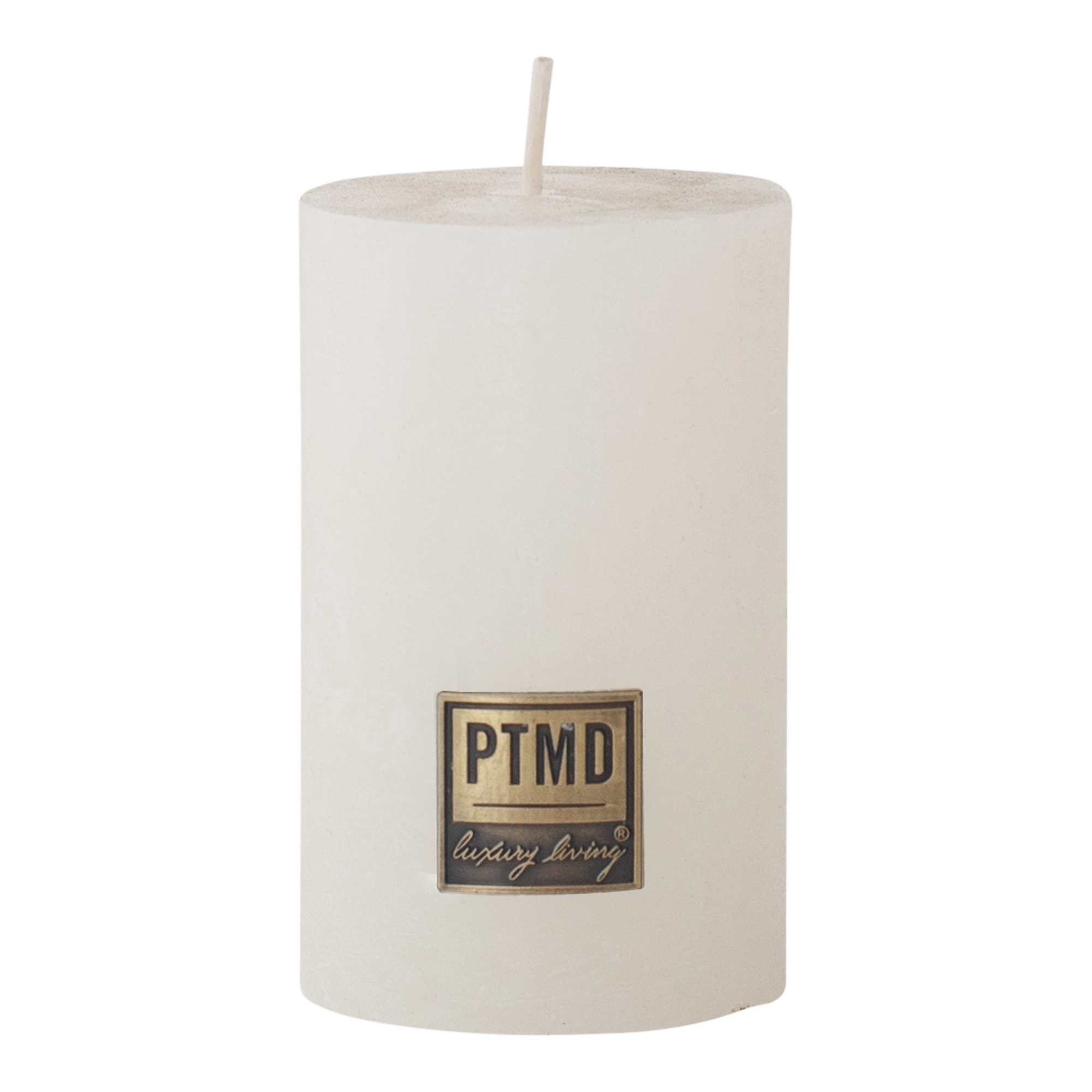 PTMD 8 x 5cm Rustic Hot White Pillar Candle