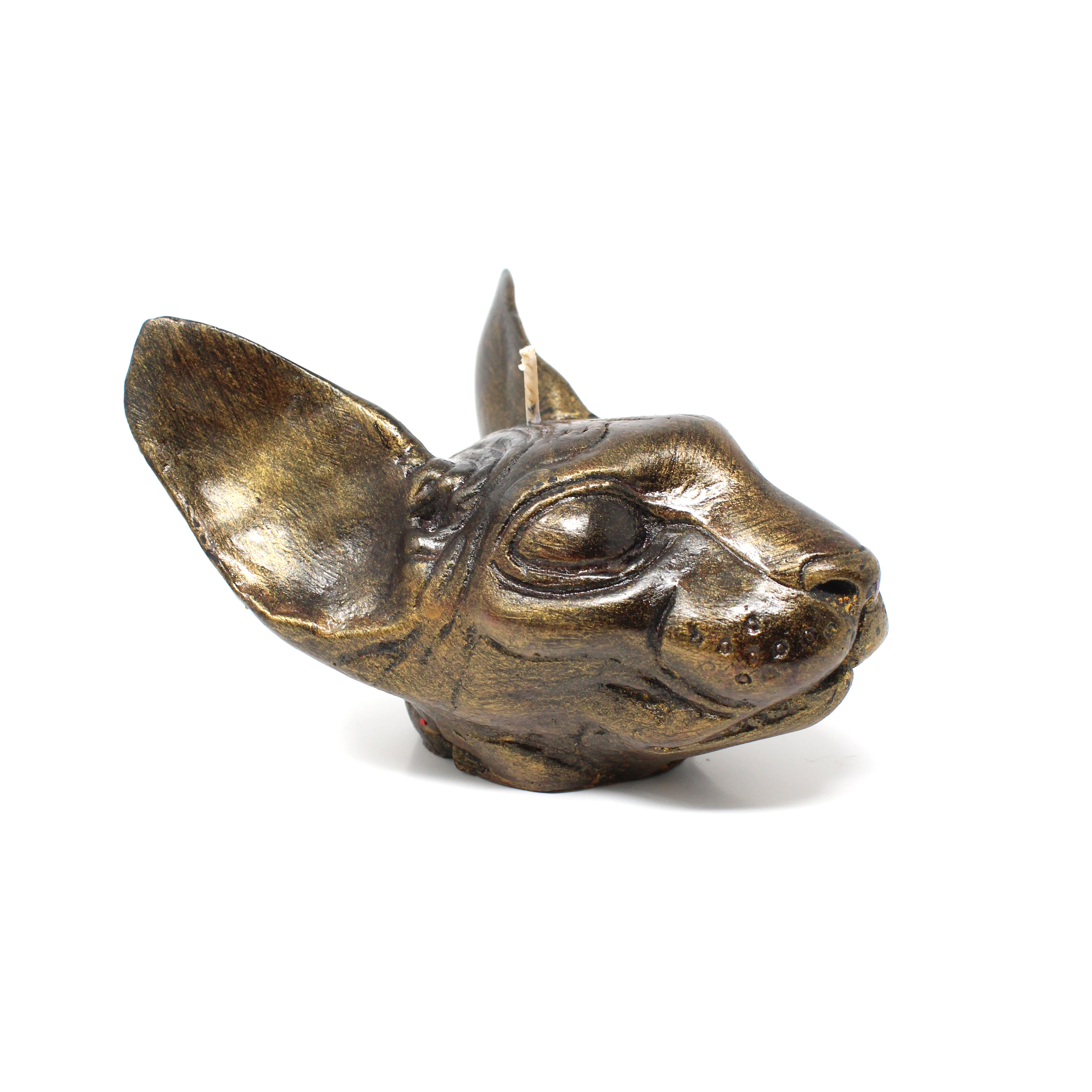 The Blackened Teeth Gold Sphynx Cat Candle