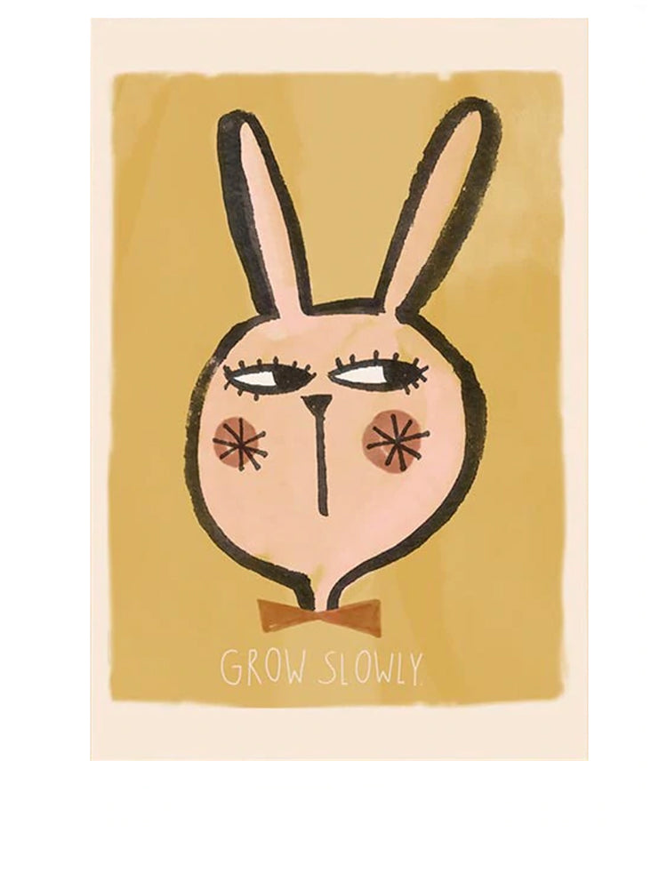 Rabbit Poster In Mustard