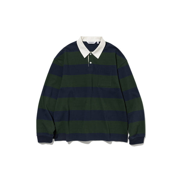 Naval Collar Polo Shirt - Green