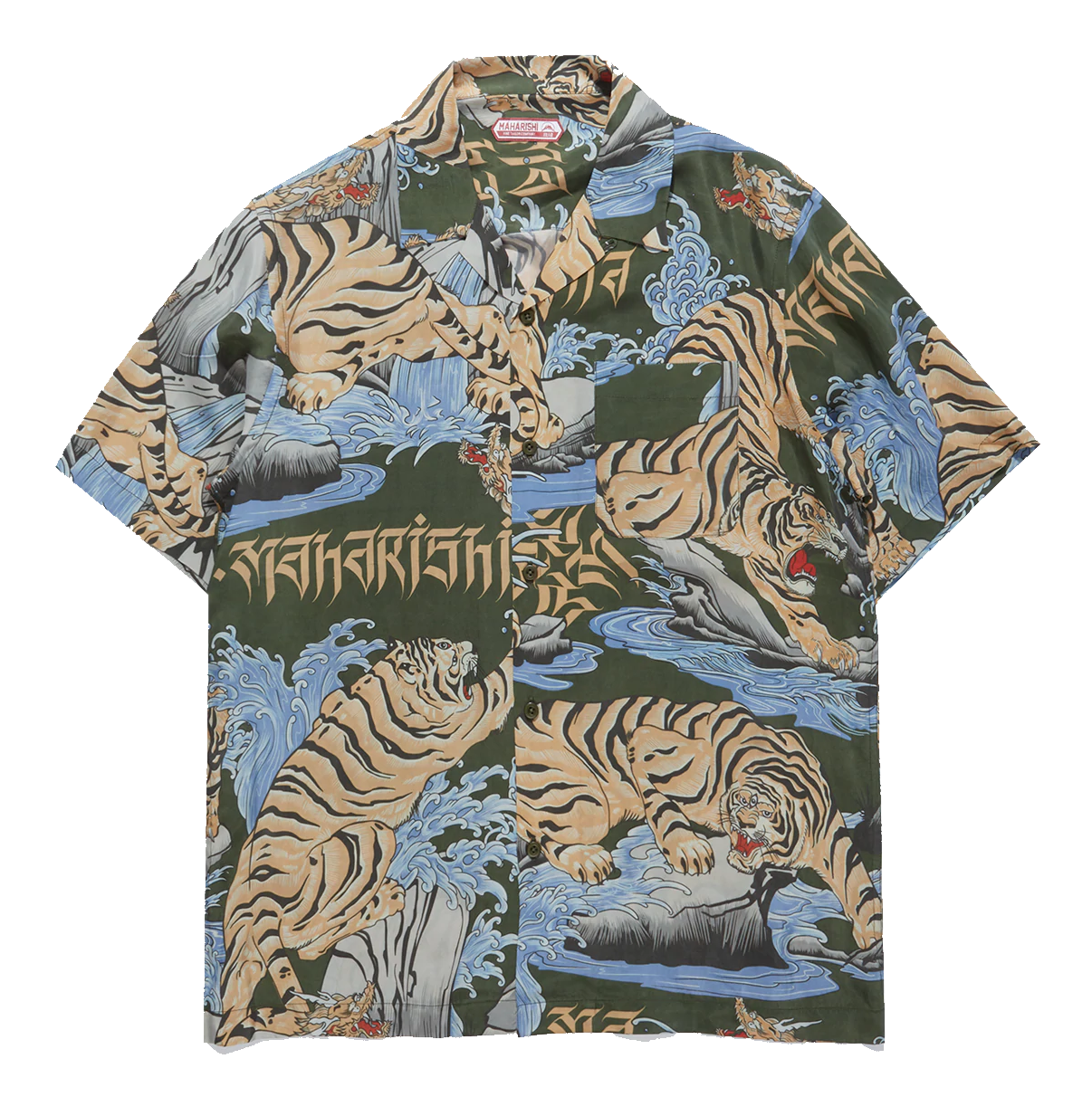 Maharishi Water Tiger Vacation Shirt Olive