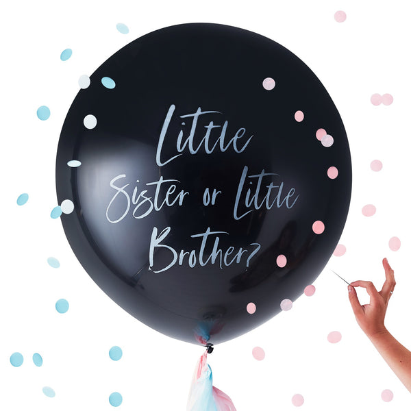 Ginger Ray Gender Reveal Little Brother Or Sister Balloon