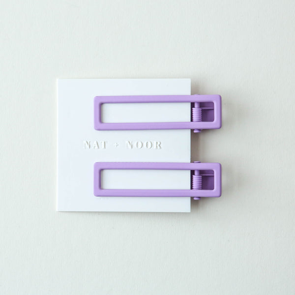 'Lu Lu' Hair Clips In Lilac